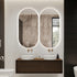 Elda Frameless Oval Backlit LED Wall Mirror